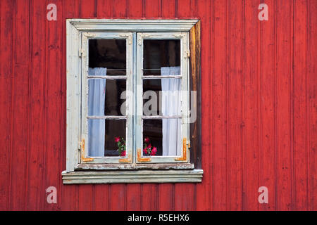 Die Außenseite des Altbaus, Norwegischer Folk Museum, Oslo, Norwegen Stockfoto