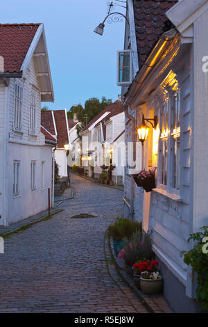 Alte hölzerne Gebäude, Gamle Stan (Altstadt), Stavanger, Rogaland County, Norwegen Stockfoto