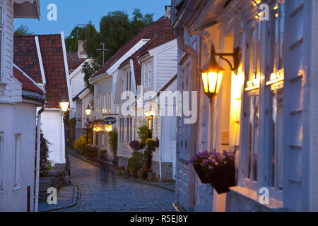 Alte hölzerne Gebäude, Gamle Stan (Altstadt), Stavanger, Rogaland County, Norwegen Stockfoto