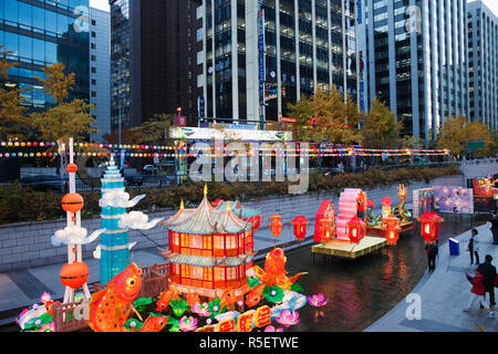 Südkorea, Seoul, Laternenfest, die jährlich im November Stockfoto