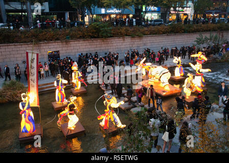 Südkorea, Seoul, Laternenfest, die jährlich im November Stockfoto