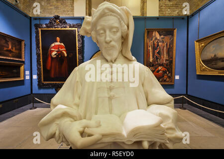 England, London, Stadt, Guildhall, Guildhall Art Museum, Büste von Geoffrey Chaucer Stockfoto
