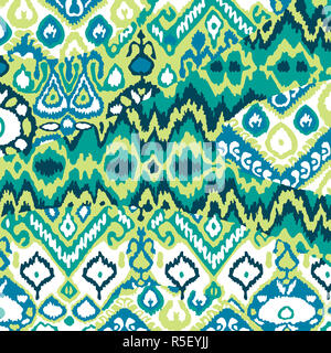 Ethnische böhmischen Arabeske Muster. Zick-Zack geometrisch Retro-abstrakten print. Stammes-Boho-Hintergrund-Vektor-illustration Stockfoto