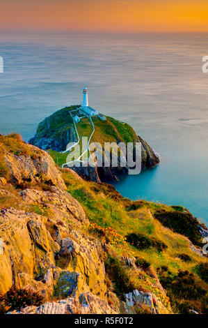 Großbritannien, Wales, Anglesey, Holy Island, South Stack Lighthouse Stockfoto