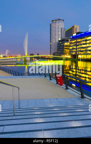 Großbritannien, England, Greater Manchester, Salford, Salford Quays, North Bay, MediaCityUK, der Heimat der BBC. Stockfoto