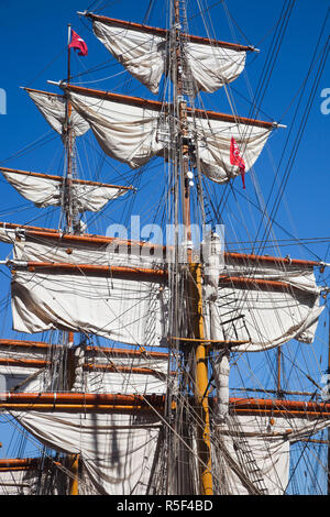 USA, Massachusetts, Boston, Segel Boston Tall Ships Festival, niederländischen Bark Europa Stockfoto