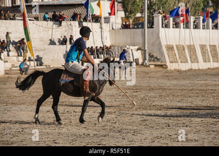 Höhe Pferd polo, Leh, Ladakh, Indien Stockfoto