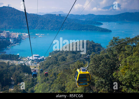 Taiwan, Nantou, Seilbahn bei Sun Moon Lake Stockfoto