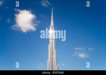 Das Burj Khalifa, abgeschlossen im Jahr 2010 die höchsten künstlichen Bauwerk der Welt, Dubai, Vereinigte Arabische Emirate Stockfoto