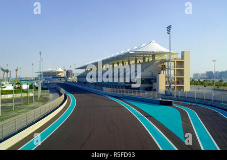 Die Vereinigten Arabischen Emirate, Abu Dhabi, Yas Island, Yas Marina Grand Prix Circuit Stockfoto