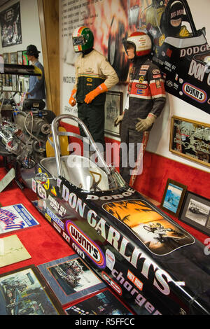 USA, Florida, Ocala, Don Garlits Museum von Drag Racing, Anzeige der Drag Racing Auto raste durch legendäre Racer, Don Garlits Stockfoto