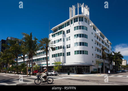 USA, Miami Beach, South Beach, Lincoln Road, die Albion Gebäude Stockfoto