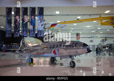 USA, Colorado, Denver, Flügel über die Rockies, Air und Space Museum, T-33 Ausbildung Flugzeuge Stockfoto