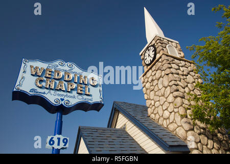 USA, Nevada, Las Vegas, Innenstadt, Graceland Wedding Chapel, Las Vegas Boulevard Stockfoto