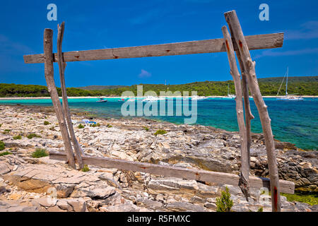 Sakarun Strand yachting Bay View Stockfoto