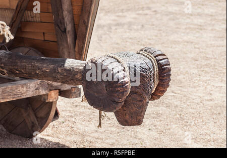 Replica Rammbock. Fahrbare Belagerung Maschine in römischen Zeiten verwendet Stockfoto