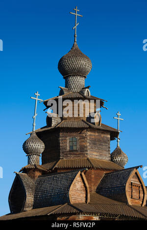 Russland, Vladimir Oblast, Goldener Ring, Susdal, Holzkirche am Museum der Holzarchitektur und bäuerliche Leben Stockfoto