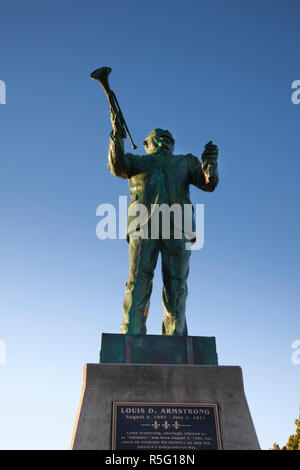 USA, Louisiana, New Orleans, Algier, Louis Armstrong Statue Stockfoto