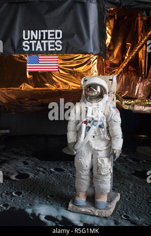 USA, Alabama, Huntsville, US-Space und Rocket Center, Astronaut moonwalk Anzug Stockfoto