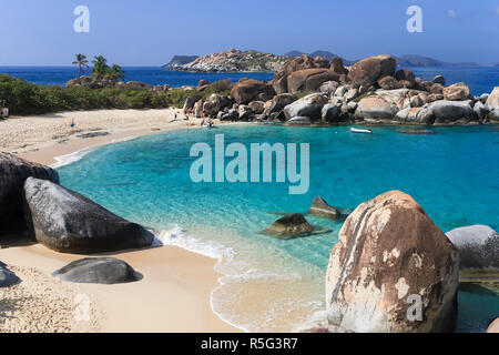 Karibik, Britische Jungferninseln, Virgin Gorda, Spring Bay National Park / Bäder Stockfoto