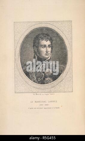 Le María © chal Lannes. Jean Lannes, duc de Montebello (1769-1809). Französische Marschall. Porträt. LÃ© María © chal Lannes, etc. Paris, 1891. Quelle: 010661.f 31, frontispiz. Sprache: Französisch. Autor: Thoumas, Charles Antoine. Kruell. Stockfoto