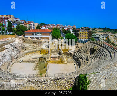 Römische Amphitheater in Tarragona, Spanien Stockfoto