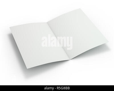 Leere Broschüre Magazin isoliert, Ihr Design zu ersetzen. 3D-Rendering Stockfoto