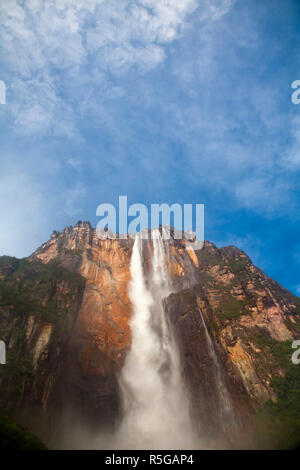 Venezuela, Guayana, Canaima National Park, Blick auf die Angel Falls von Mirador Laime Stockfoto