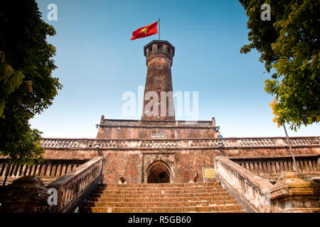 Flagge Tower, Vietnam Militärhistorisches Museum, Ba Dinh District, Hanoi, Vietnam Stockfoto