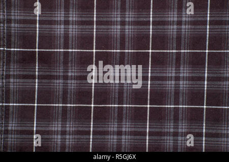 Schwarz Textil Textur der karierten Hemd nützlich als Hintergrund Stockfoto