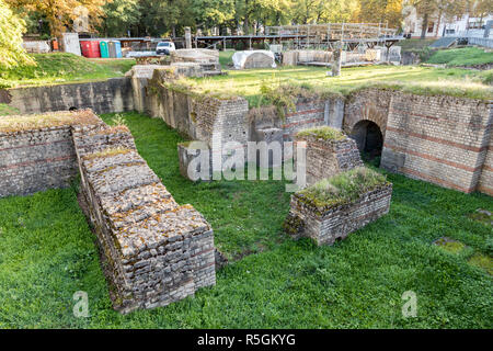 Trier, Deutschland. Der Barbara Bäder (barbarathermen), eine grosse römische Badewanne Komplex von der antiken Stadt Augusta Treverorum. Ein Weltkulturerbe sinc Stockfoto