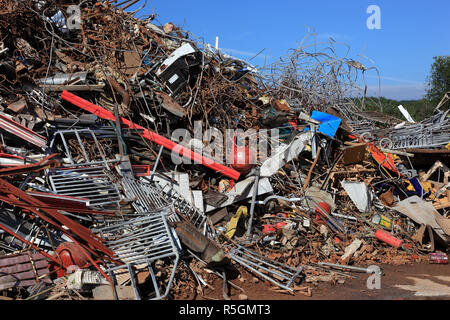 Schrott, Metall Abfall in einer Recyclinganlage, Deutschland Stockfoto