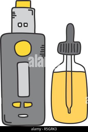 Elektrische Zigarette Dampf Thema Vektorgrafiken Stock Vektor