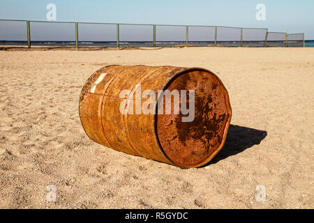 Leeren Ölfass Stockfoto