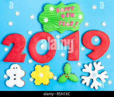 Frohes neues Jahr 2019 Stockfoto