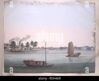 Mehrere Boote. 1800 - 1805. 40 Zeichnungen von Booten in einer Landschaft. Gouache; 14,75 von 18,75 ins. Keine Inschriften oder Beschreibungen diese Zeichnungen begleiten. Ursprünglich veröffentlicht in 1800 - 1805. . Quelle: Hinzufügen. Oder. 2018. Sprache: Chinesisch. Stockfoto