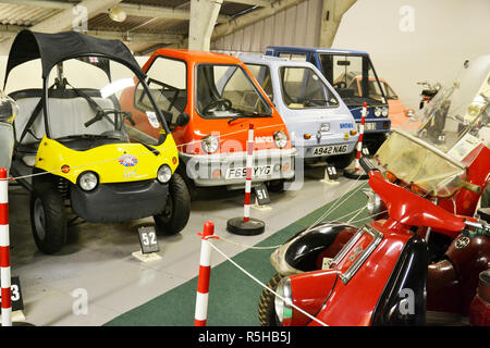 Bubble Autos an der Bubble Car Museum, Boston, Lincolnshire, Großbritannien Stockfoto