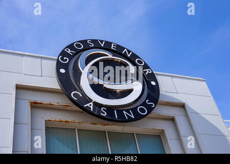 Grosvenor casinos Anmelden Außenwand UK Stockfoto