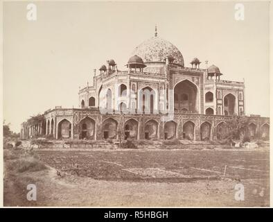 Im Divan Khass [Diwan-I-Khas], Delhi. Eine allgemeine Ansicht von Westen der Diwan-I-Khas oder Hall von Privatem Publikum mit seinen Arcade von fünf cusped Bögen mit Blick auf den Innenhof. Tytler Sammlung: Blick auf Indien von Robert und Harriet Tytler. 1858. Foto. Quelle: Foto 53 / (18). Stockfoto