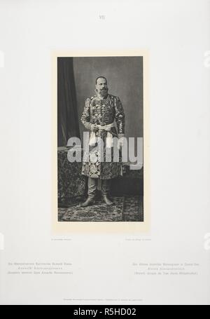 Son Altesse impÃ©riale Monseigneur le Grand-Duc Alexis Alexandrovitch. Großfürsten Alexei Alexandrowitsch Russlands, auch als Großherzog Alexis bekannt (1850 â € "1908.). ÐÐ"ÑOEÐ±Ð¾Ð¼ÑŠ ÑŽÐ¼Ð ÐºÐ¾ÑÑ''Ñ € Ð¾Ð²Ð°Ð½Ð½Ð°Ð³Ð¾ Ð±Ð°Ð"Ð° Ð²ÑŠ Ð-Ð' Ð "Ð¼Ð½ÐµÐ¼ÑŠ Ð²Ð¾Ñ € Ñ†Ñ £ € ÐµÐ²Ñ Ð²ÑŠ Ñ"Ð°Ð"Ñ £ 1903 Ð³. = Album du bal costumeÌ au Palais d'hiver: feÌvrier 1903. S.-Peterburg: EÌ‡kspeditï' sï'¡iÌ" Ich'Aï gebaut'¡zagotovleniÌ" Ich'Aï gebaut'¡Gos. bumag, 1904. Quelle: KTC.111. b2 Platte VII. Sprache: Russisch. Stockfoto