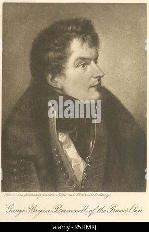 Beau Brummel. Die Beaux und die dandies: Nash; Brummell und D: O. Stanley Paul & Co.: London, 1910. George Bryan Brummel, bekannt als Beau Brummel (1778-1840). Englisch dandy. Portrait", von der Malerei in der National Portrait Gallery'. Bild aus der Beaux und die dandies: Nash; Brummell, und D: Orsay, withtheir Gerichten mit frontispiz und 16 Abbildungen. Ursprünglich veröffentlicht in Stanley Paul & Co.: London, 1910 produziert. . Quelle:10804.h.3, frontispiz. Sprache: Englisch. Stockfoto