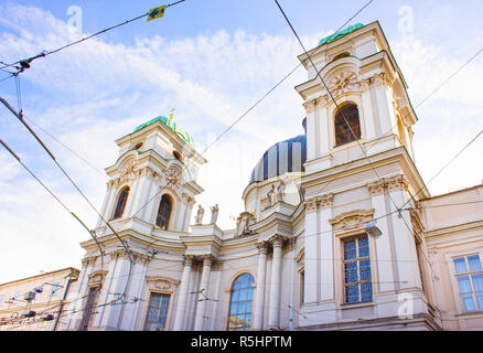 Kirche der Heiligen Dreifaltigkeit in Salzburg, Österreich Stockfoto