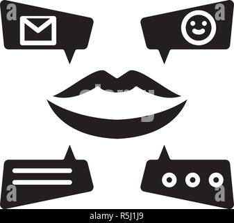 Viral Marketing Kampagne schwarze Symbol, Vektor Zeichen auf isolierten Hintergrund. Viral Marketing Kampagne Konzept Symbol, Abbildung Stock Vektor