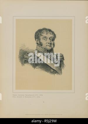 Herzog Alexander von Württemberg (1771-1833). Museum: Russische Staatsbibliothek, Moskau. Autor: Saint-Aubin, Louis de. Stockfoto