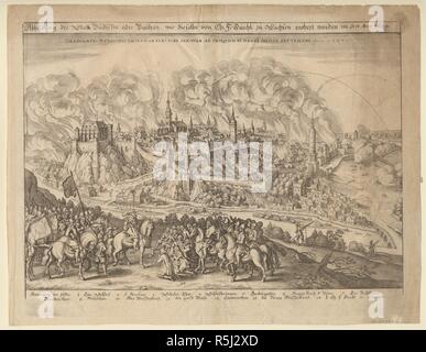 Die Belagerung und Eroberung von Bautzen von John Georg I., Kurfürst von Sachsen, im September 1620. Museum: private Sammlung. Autor: Merian, Matthäus, der Ältere. Stockfoto