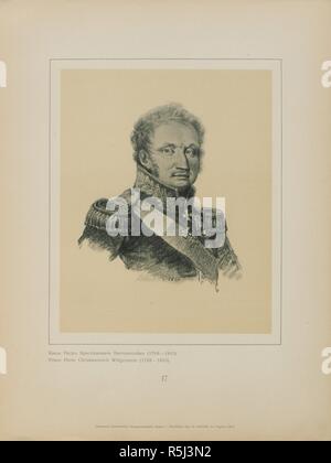 Graf Ludwig Adolf Peter von Sayn-Wittgenstein-Ludwigsburg (1769-1843). Museum: Russische Staatsbibliothek, Moskau. Autor: Saint-Aubin, Louis de. Stockfoto