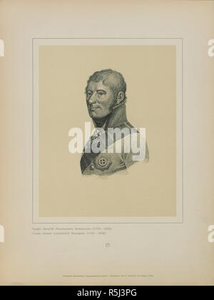 Graf Levin (Leonty) August Theophil von Bennigsen (1745-1826). Museum: Russische Staatsbibliothek, Moskau. Autor: Saint-Aubin, Louis de. Stockfoto