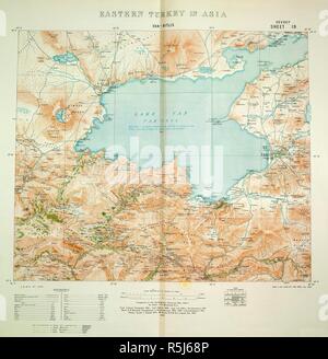 Van Bitlis. Osten der Türkei in Asien. Maßstab 1:250.000, oder 1.0. London: Geographische Abschnitt, General Personal, 1901. Quelle: Maps.152.d.2, Blatt 19. Stockfoto