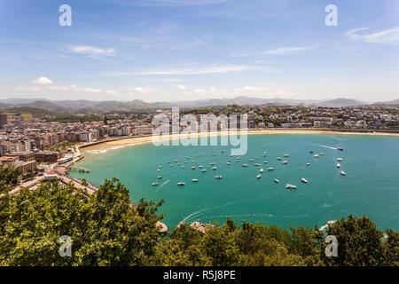 Luftaufnahme von San Sebastian, Spanien Stockfoto