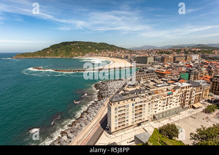Luftaufnahme von San Sebastian, Spanien Stockfoto